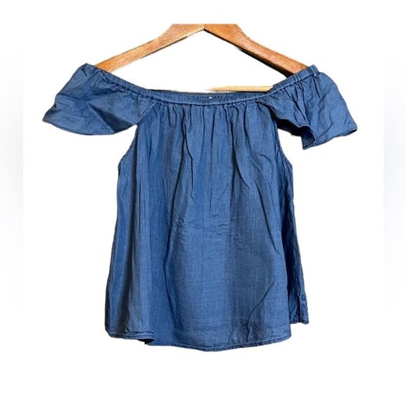 Madewell short sleeve off the shoulder top - Picture 1 of 10